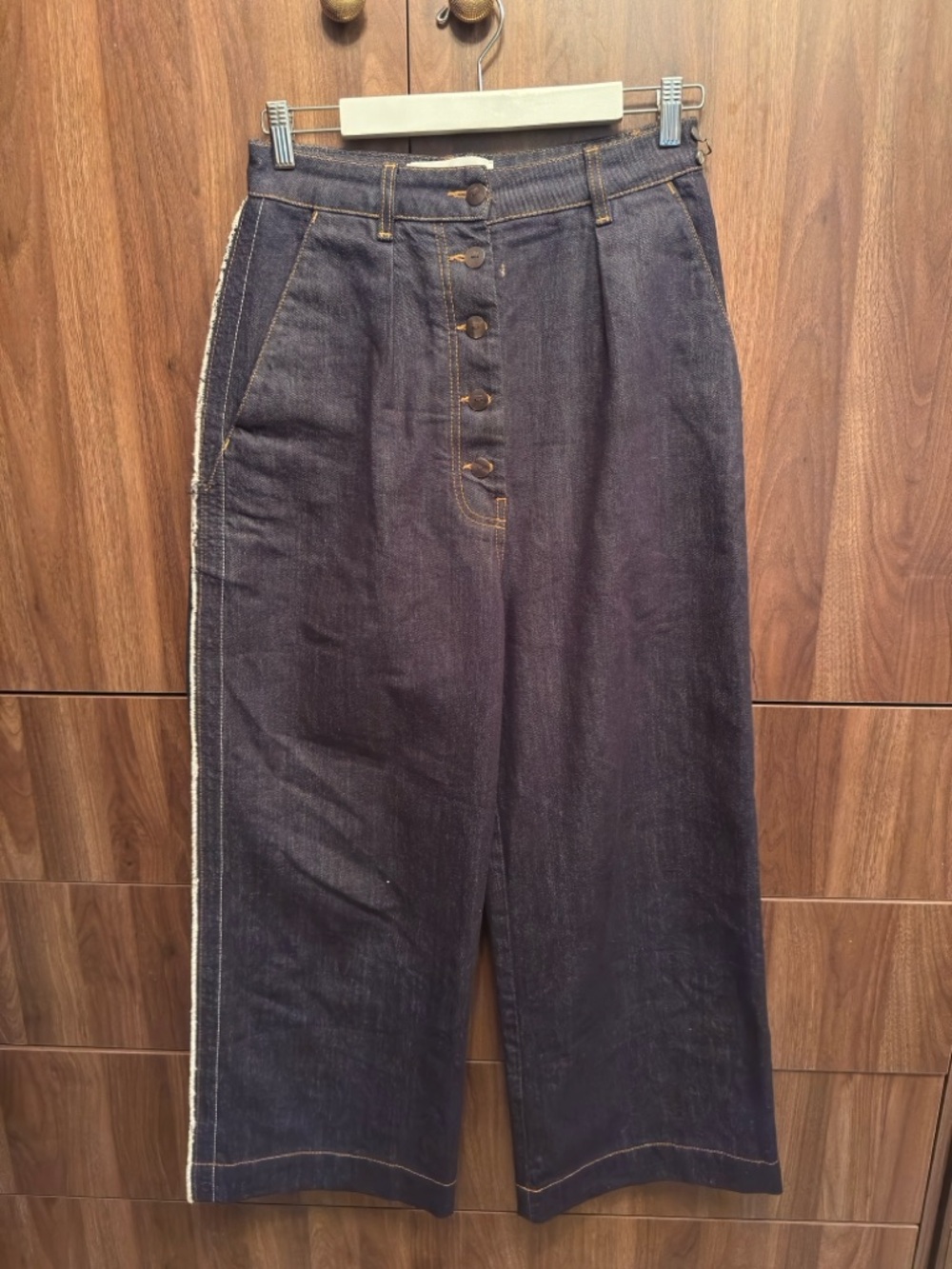 Loewe Indigo Button-Fly High-Rise Denim Pants - Picture 2 of 6
